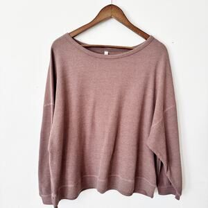 Wishlist brown waffle knit bell sleeve sweater M/L